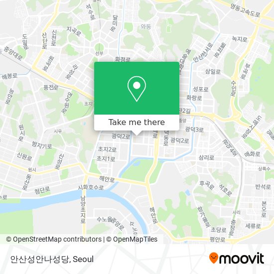 안산성안나성당 map