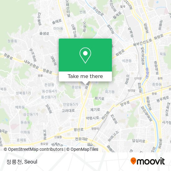 정릉천 map
