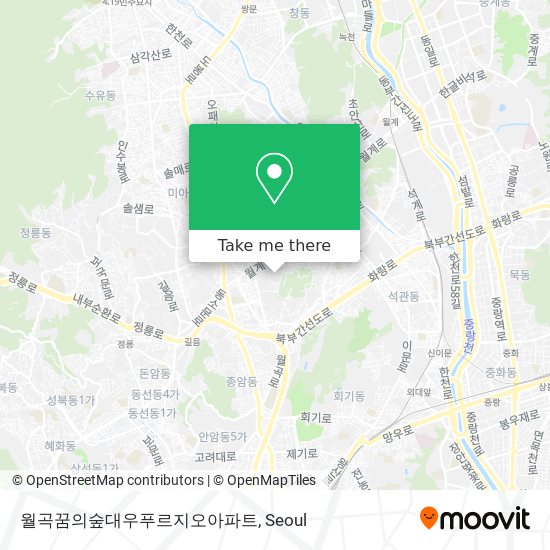 월곡꿈의숲대우푸르지오아파트 map