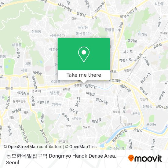동묘한옥밀집구역 Dongmyo Hanok Dense Area map