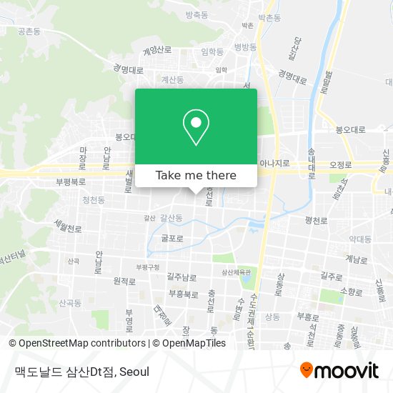 맥도날드 삼산Dt점 map