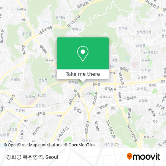 경희궁 복원영역 map