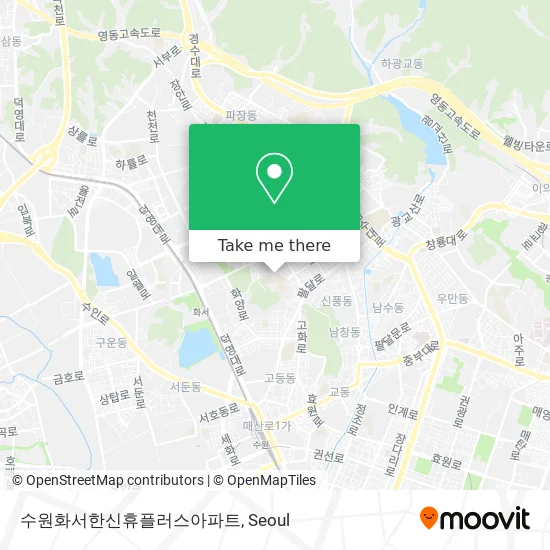 수원화서한신휴플러스아파트 map