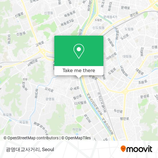 광명대교사거리 map