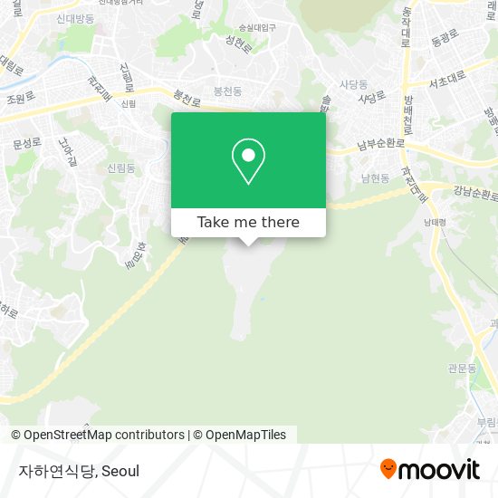자하연식당 map