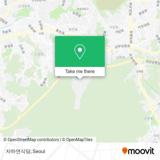 자하연식당 map