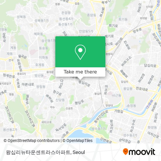 왕십리뉴타운센트라스아파트 map