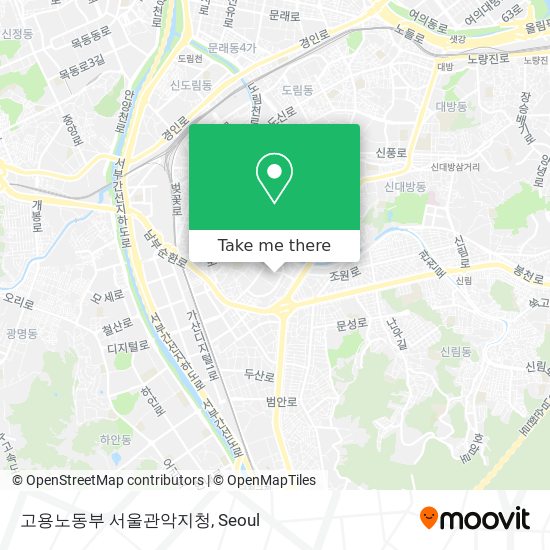 고용노동부 서울관악지청 map