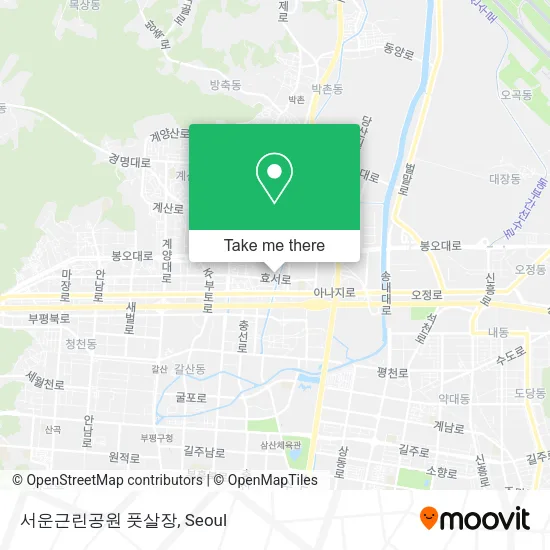 서운근린공원 풋살장 map