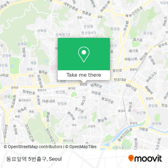 동묘앞역 5번출구 map