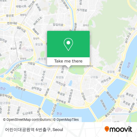 어린이대공원역 6번출구 map