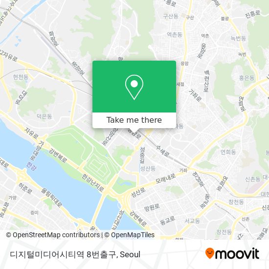 디지털미디어시티역 8번출구 map