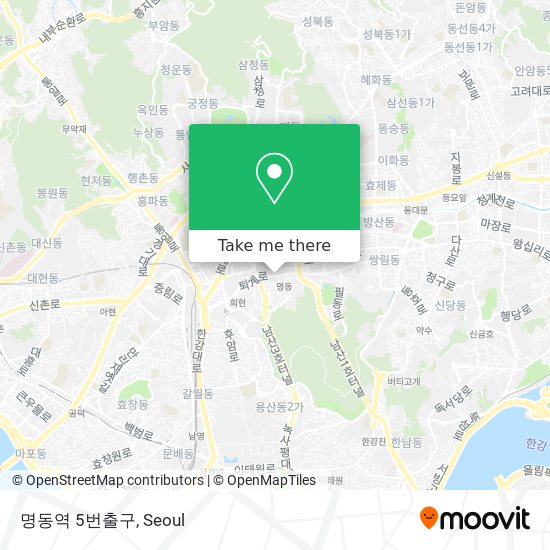 명동역 5번출구 map