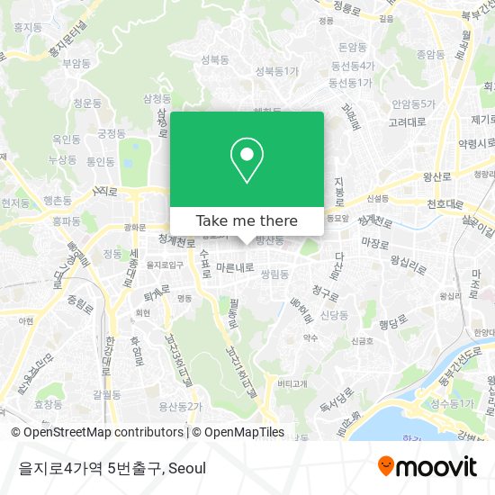 을지로4가역 5번출구 map