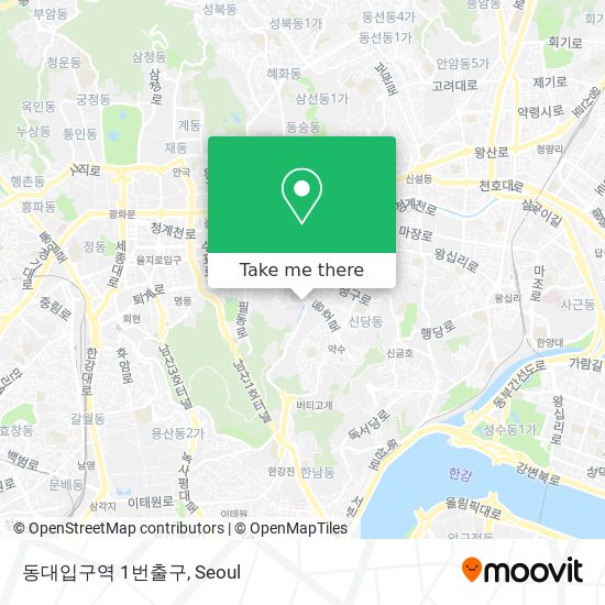 동대입구역 1번출구 map