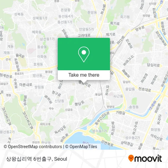 상왕십리역 6번출구 map