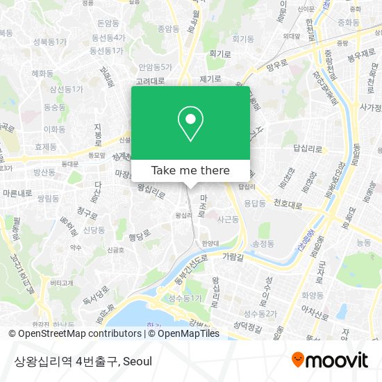 상왕십리역 4번출구 map
