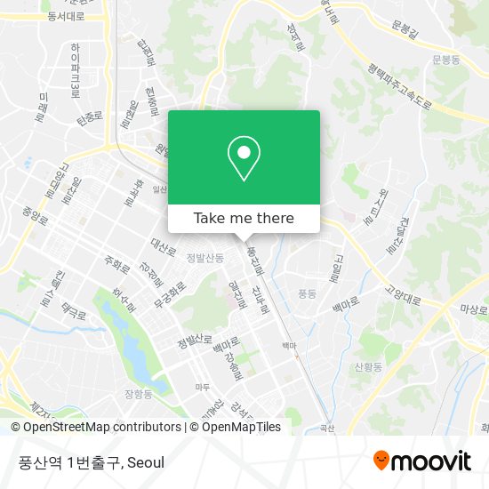 풍산역 1번출구 map