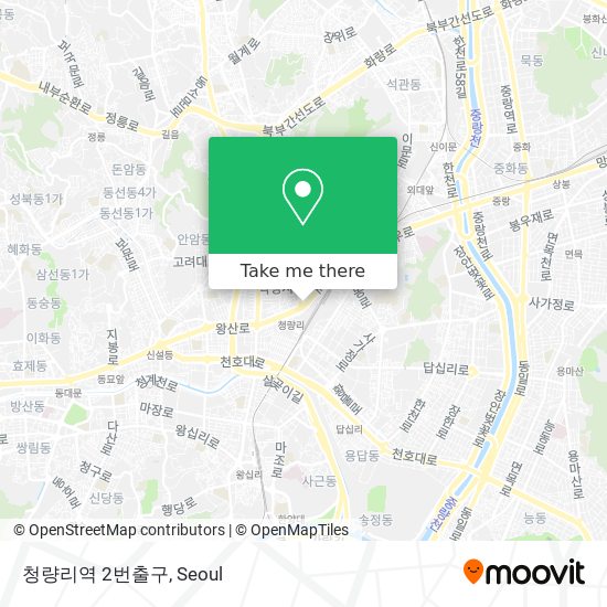 청량리역 2번출구 map