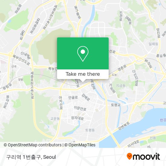 구리역 1번출구 map