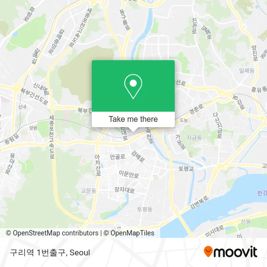 구리역 1번출구 map