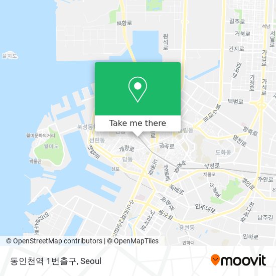 동인천역 1번출구 map