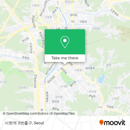 서현역 3번출구 map