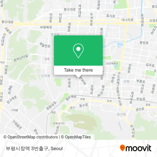 부평시장역 3번출구 map
