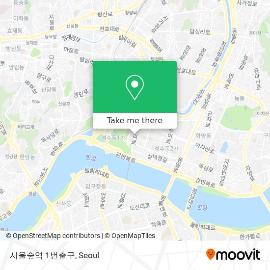 서울숲역 1번출구 map