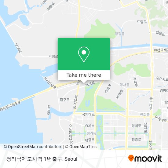 청라국제도시역 1번출구 map