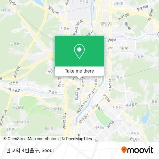 판교역 4번출구 map