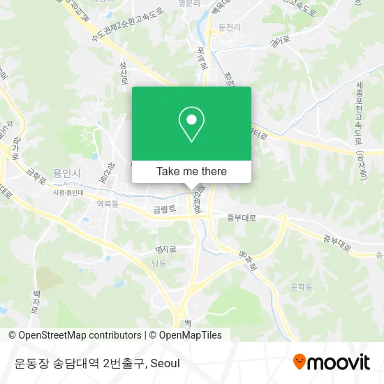 운동장 송담대역 2번출구 map