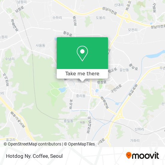 Hotdog Ny. Coffee map