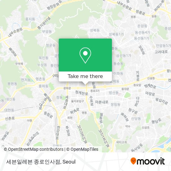 세븐일레븐 종로인사점 map