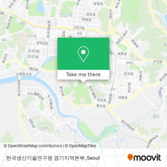 한국생산기술연구원 경기지역본부 map