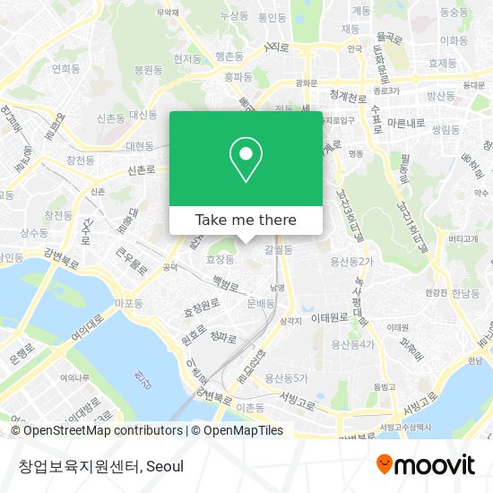 창업보육지원센터 map