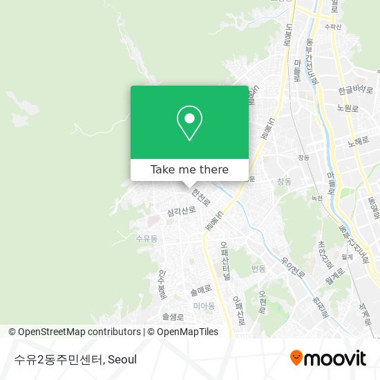 수유2동주민센터 map