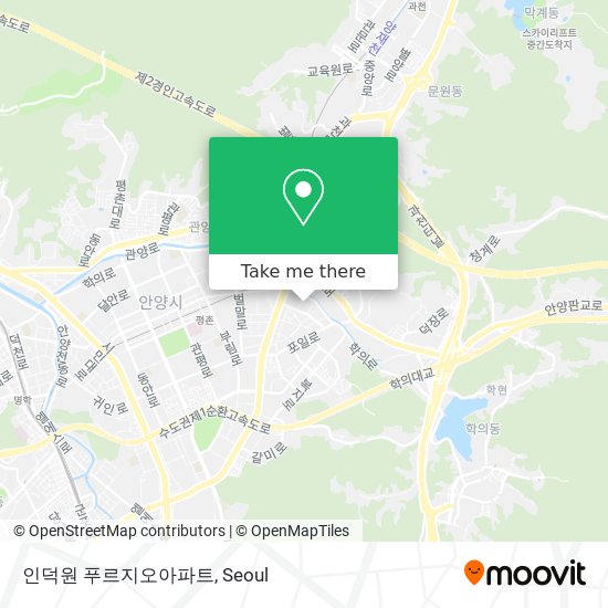 인덕원 푸르지오아파트 map