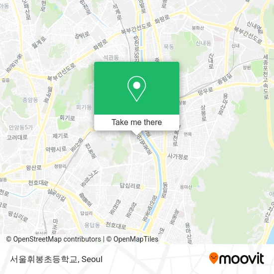 서울휘봉초등학교 map