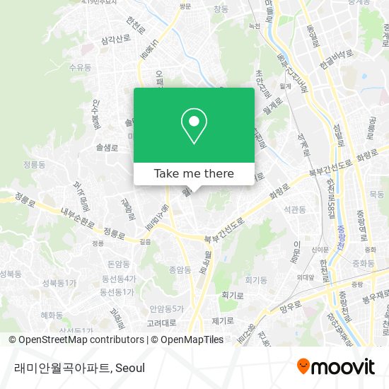 래미안월곡아파트 map