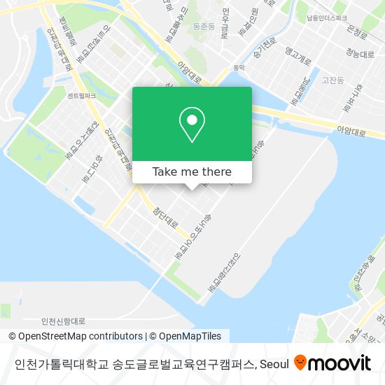 인천가톨릭대학교 송도글로벌교육연구캠퍼스 map