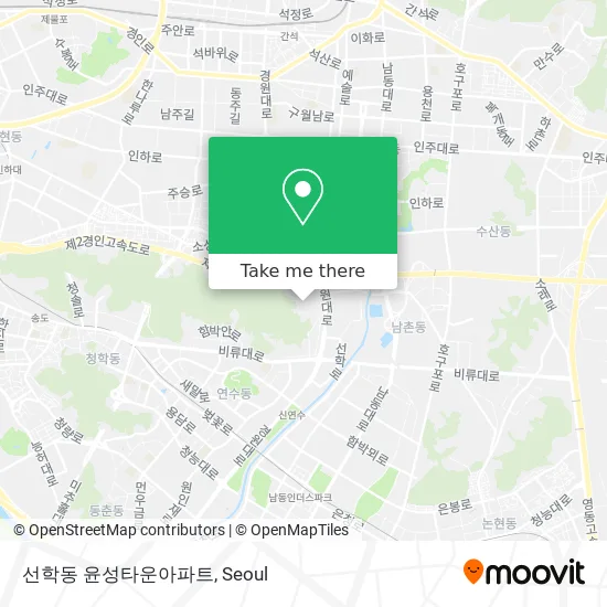 선학동 윤성타운아파트 map