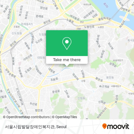 서울시립발달장애인복지관 map