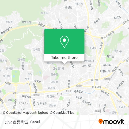 삼선초등학교 map