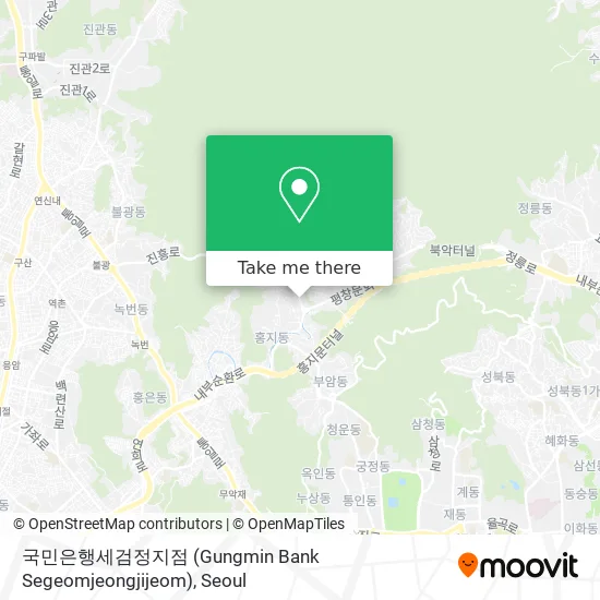 국민은행세검정지점 (Gungmin Bank Segeomjeongjijeom) map