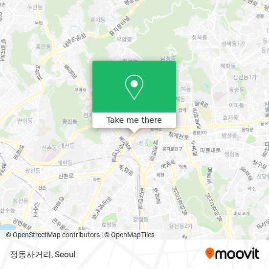 정동사거리 map