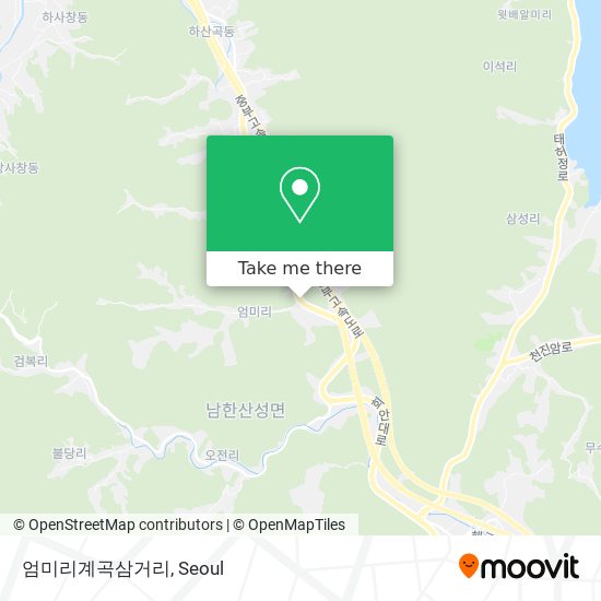 엄미리계곡삼거리 map