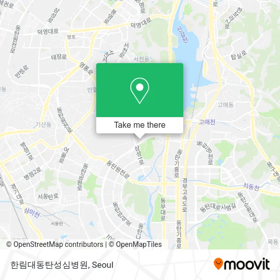 한림대동탄성심병원 map