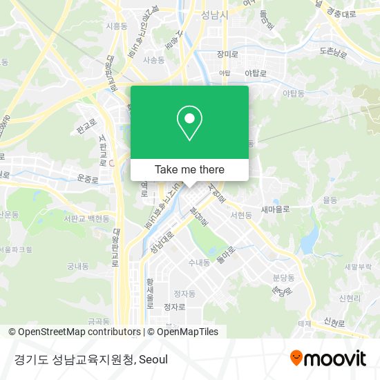 경기도 성남교육지원청 map
