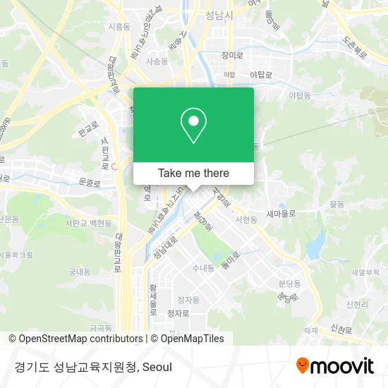 경기도 성남교육지원청 map